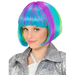 Bunte Popstar Kinderperücke