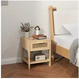 Homcom Nachtschrank 40 x 40 x 48,4 cm Beige