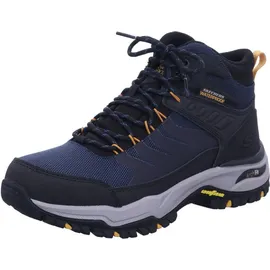 SKECHERS Arch Fit Dawson-Raveno Trekking Shoes, Marineblaues Ledernetz, 47.5 - 47.5