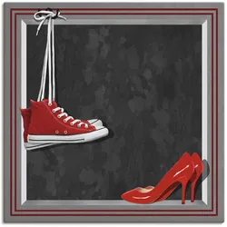 Artland Leinwandbild »Die roten Schuhe«, Mode, (1 St.), auf Keilrahmen gespannt Artland rot