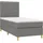 vidaXL Boxspringbett 100 x 200 cm Dunkelgrau