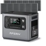 AFERIY Solar Generator 2800W mit 400W 2 Solarmodule, 2048Wh LiFePO4 In 1,5h Schnellladbar, 13 Ausgänge, Reine Sinuswelle 230V, USV, Erweiterbar Auf 4096Wh, Solar Generator Für Camping 2025 Neue