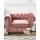 Beliani Sessel CHESTERFIELD Samtstoff 72 x 75 x 80 cm Rosa mit Rollen