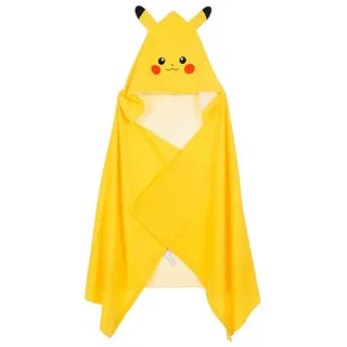 Pokémon Pikachu Kinder Kapuzenhandtuch 70x140cm in Gelb | Gr.: onesize