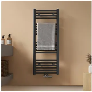 EMKE Badheizkörper Handtuchtrockner Handtuchwärmer 40x100cm, 382 Watt Anthrazit Bad-Heizkörper Mittelanschluss - Emke