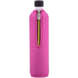 Dora's Glasflasche mit Neoprenbezug pink 500ml