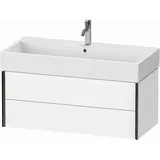 Duravit XViu Waschtisch-Unterschrank XV43370B218 98,4 x 39,7 x 45,4 cm, weiß matt, 2 Schubkästen, schwarz matt