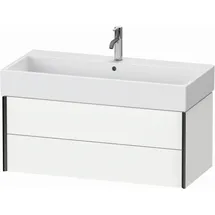 Duravit XViu Waschtisch-Unterschrank XV43370B218 98,4 x 39,7 x 45,4 cm, weiß matt, 2 Schubkästen, schwarz matt