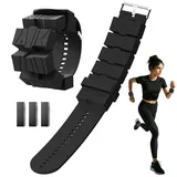 POWER GUIDANCE Gewichtsmanschetten Handgelenk Gewichte - Verstellbare Gewichte für Beine und Arme - 2er-Set mit 0,45 kg Ankle Weights für Yoga, Pilates, Laufen, Joggen, Aerobic & mehr (Schwarz)