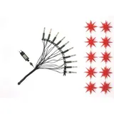 Herrnhuter Sterne 50430 Sternenkette A1s rot 10 Sterne ø 13cm mit LED