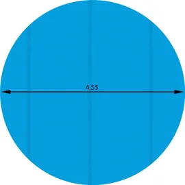 Tectake Solarfolie rund Ø 455 cm blau