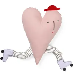 Ferm Living - Heart Kissen, dark rose