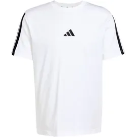 adidas Essentials 3-Streifen Single Jersey Kurzarm-T-Shirt White 2 / Black L