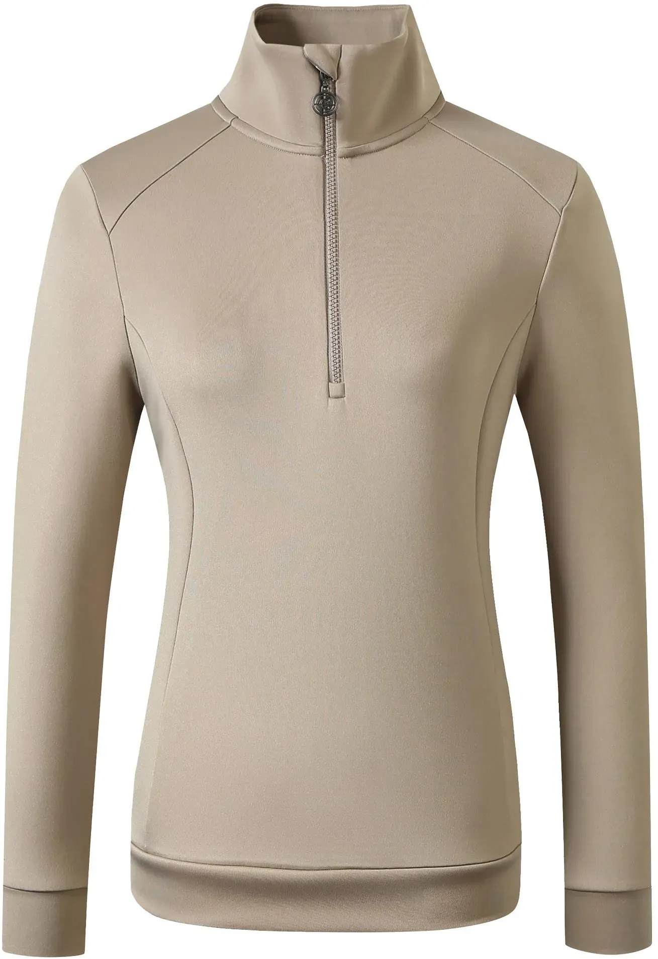 Covalliero Damen-Sweatshirt mit halbem Reißverschluss SS25