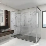 neu.haus Duschrückwandset Bladel 4er Set Duschrückwand Weiß