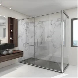 neu.haus Duschrückwandset Bladel 4er Set Duschrückwand Weiß
