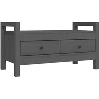 VidaXL Flurbank Grau 80x40x43 cm Massivholz Kiefer