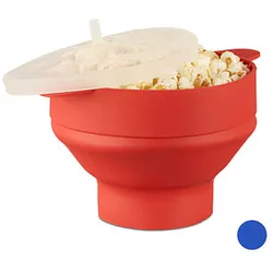 relaxdays Popcornmaker für Mikrowelle rot, 1 St.