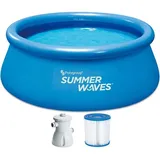 Summer Waves Quick-Up Pool Set inkl. Filterpumpe Ø 244 x 76 cm Blau