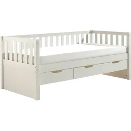 Vipack Kojenbett Fritz 90 x 200 cm Kiefer massiv lackiert weiß