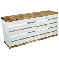 Kistenkolli Altes Land Sitzbank Weiss 110 x 40 x 48 cm
