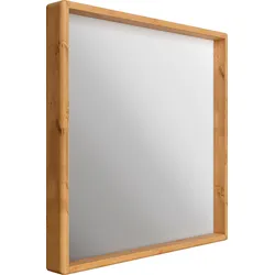 Spiegel HOME AFFAIRE "Livana", beige (kiefer natur), B:80cm H:80cm T:8cm, Massivholz, Spiegel, zertifiziertes Massivholz