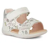 GEOX Jungen Mädchen B TAPUZ Girl Sandal, White/Multicolor, 26 EU