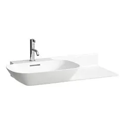 LAUFEN INO Waschtisch 8133020001041, 90x45cm, Ablage rechts, Hahnloch & Überlauf, Saphirkeramik