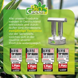 Bio Green BioGreen Paraffin Gewächshausheizung "Warmax Power 5" aus Edelstahl 600 Watt - 40 % längere Brenndauer - Silber