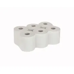 Rollenhandtuchpapier, Innenabwicklung, 1-lagig, hochweiß HTR-300-RC75-44VE , 1 Packung = 6 Rollen à 300 m