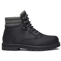 Timberland für Herren. TB0A6CFXW021 Britton Road Wasserdichte Lederstiefel mit warmer Fütterung Schwarz (43), Wohnung, Schnürsenkel, Lässig,