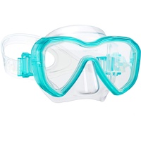 Dorlle Kinder Taucherbrille Tauchmaske,Anti-Fog und Anti-Leck Schnorchelbrille Schwimmbrille Wasserdicht Tempered Glas Maske für Kinder,Grün