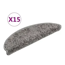 vidaXL Treppenmatten 15 Stk. Grau 56x17x3 cm