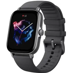 Amazfit GTS 3 - Intelligente Uhr mit Riemen - Silikon - Graphitschwarz - Handgel