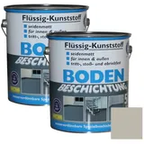 Wilckens Farben Bodenversiegelung, Flüssig-Kunststoff 2x 5 L Bodenbeschichtung Kieselgrau - RAL 7032 grau|schwarz