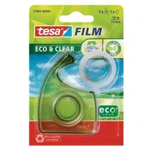 Tesa Klebebandabroller tesafilm ECO & CLEAR mit Handabroller 10 m 15 mm