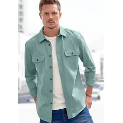 Langarmhemd, aus reiner Baumwolle, mit aufgesetzten Taschen, Gr. XXL (45/46) - N-Gr, salbei, , 15953904-XXL N-Gr