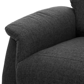 Mendler Fernsehsessel HWC-F23, Relaxsessel Liege Sessel, Stoff/Textil 102x79x96cm ~ grau ohne Massage- und Wärmefunktion