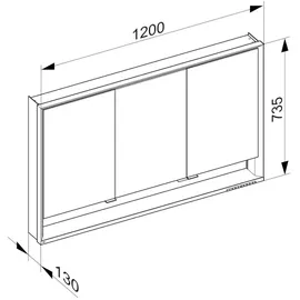 Keuco Royal Lumos 120 cm silber