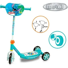 Smoby Stitch 3-Rad-Scooter - Verstellbarer Lenker, rutschfeste Trittfläche, robuste Metallkonstruktion, Disney-Design - Ab 3 Jahren