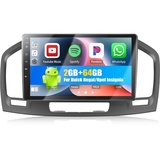 2G+64G CAMECHO Android 13 Autoradio für Opel Insignia/Buick Regal 2009-2013,Autoradio mit Navi Carplay Android Auto,9 Zoll Auto Radio Touch Display mit Bluetooth WiFi RDS Spiegellink+Rückfahrkamera