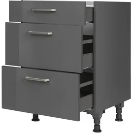Nobilia Kochfeldumbauschrank Flash 60 x 58,3 x 87 cm Grau