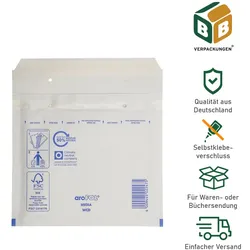 BB-Verpackungen GmbH 400 x Luftpolsterversandtasche (weiss) CD (180 x 165 mm) gepolsterte CD und DVD Versandtasche Polsterversandtaschen Briefumschlag BB-Verpackungen