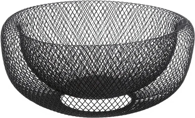 27cm Schwarzer Mesh-Obstkorb