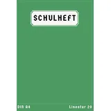 Independently published Lineatur 20 Din A4: Schulheft A4 Lineatur 20 Blanko Ohne Rand | 50 Blatt | Blankoheft A4 | Schreibheft 20 | Homeschooling und Schulanfang | Grün