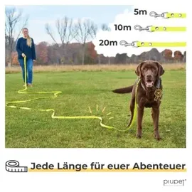 PiuPet PiuPet® Schleppleine neon gelb 20 m