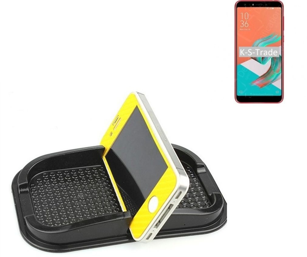 K-S-Trade Auto Anti Rutsch Matte Smartphone-Halter kompatibel mit Asus ZenFone 5 Selfie Haft Pad Armaturenbrett Handy-Halterung Silikon