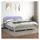 vidaXL Boxspringbett mit Matratze & LED Hellgrau 180x200 cm Stoff