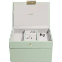 Stackers Schmuckboxen Mini doppelt Salbeigrün