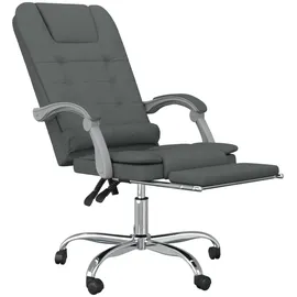 vidaXL Bürostuhl mit Massagefunktion Stoff Dunkelgrau